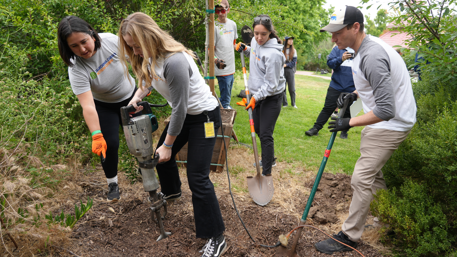 Digging to plant trees - Climate Action in San Diego County